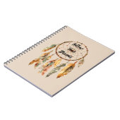 Crème Boho Veren Droomvanger Notitieboek (Linkerzijde)