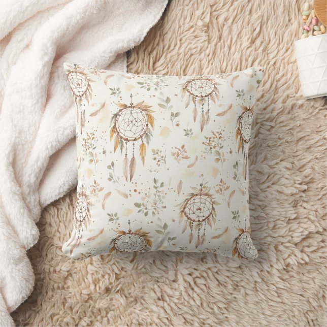 Crème Boho Veren Droomvangers Kussen (Deken)