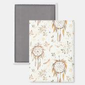 Crème Boho Veren Droomvangers Magneet (Voorkant / Achterkant)