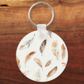 Crème Boho Veren Droomvangers Sleutelhanger (Achterkant)
