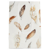 Crème Boho Veren Verjaardag Medium Cadeauzakje (Achterkant)