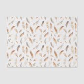Crème Boho Veren Verjaardag Tissuepapier (Voorkant)