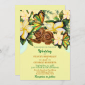 Creme Boho-Wildflower Bloemen Huwelijk Kaart (Voorkant / Achterkant)