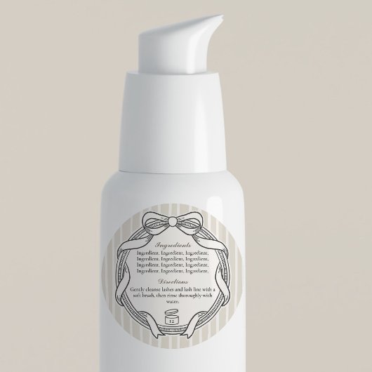 Crème Boog Frame Ingredienten & Richtingen Label