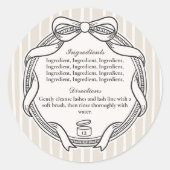 Crème Boog Frame Ingredienten & Richtingen Label (Voorkant)