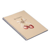 Crème Boog Rode Kersen Se Cherry Notitieboek (Rechterzijde)