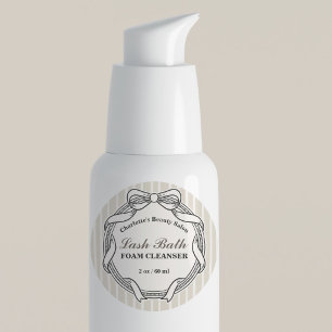 Crème Boog Wimperbad Extensions Productlabel Ronde Sticker