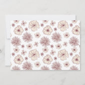 Crème Botanisch Pastel verloving Kaart (Achterkant)