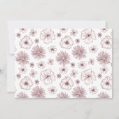 Crème Botanisch Pastel verloving Kaart (Achterkant)