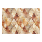 Crème Bourgogne Rood Goud Driehoeken Kerstmis Kussensloop (Achterkant-Links)