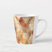 Crème Bourgogne Rood Goud Driehoeken Kerstmis Latte Mok (Rechts)