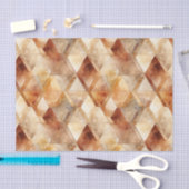 Crème Bourgogne Rood Goud Driehoeken Tissuepapier (Craft)