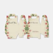 Crème Bourgondië groen en roze Bedankdoosjes (Uitgevouwen)