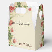 Crème Bourgondië groen en roze Bedankdoosjes (Geopend)