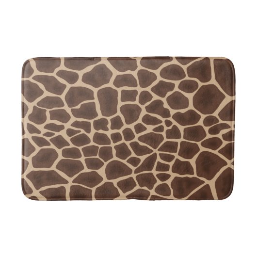 Creme Braune Giraffe Flecken Druck Badmat (Voorkant)