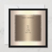 Crème Bronze Glamour op Black 40th Birthday Kaart (Achterkant)