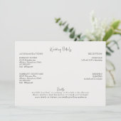 Crème bruiloft details behuizing kaart (Staand voorkant)