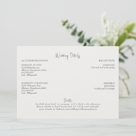 Crème bruiloft details behuizing kaart (Staand voorkant)