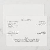 Crème bruiloft details behuizing kaart (Voorkant / Achterkant)