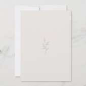 Crème bruiloft details foliage behuizing kaart (Achterkant)