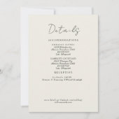 Crème bruiloft details foliage behuizing kaart (Voorkant)