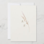 Crème bruiloft details Herfst foliage behuizing Kaart (Achterkant)