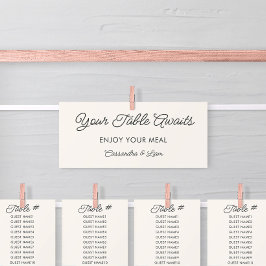 Crème Bruiloft Hangende Zitkaart Header Kaart