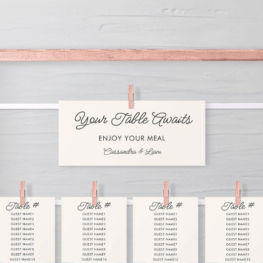 Crème Bruiloft Hangende Zitkaart Header Kaart