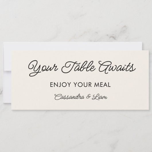 Crème Bruiloft Hangende Zitkaart Header Kaart (Voorkant)