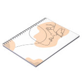 Crème Bruin Abstract Spiraal Foto Notitieboek (Linkerzijde)