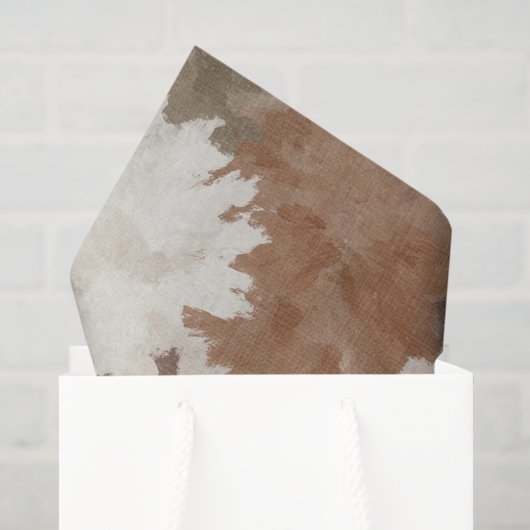 Crème Bruin Abstract Tissuepapier (Cadeauzakje)