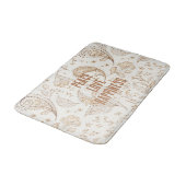 Crème Bruin Boho Boheems   Badmat (Gekanteld)