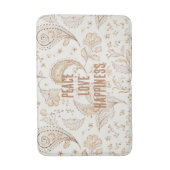 Crème Bruin Boho Boheems   Badmat (Voorkant Verticaal)