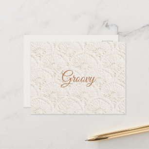 Crème Bruin Boho Boheems   Briefkaart
