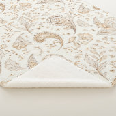 Crème Bruin Boho Boheems Sherpa Deken (3/4)
