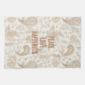 Crème Bruin Boho Boheems Theedoek (Horizontaal)