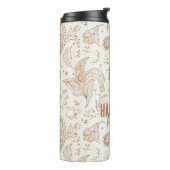 Crème Bruin Boho Boheems Thermosbeker (Gedraaid links)