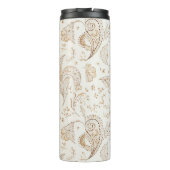 Crème Bruin Boho Boheems Thermosbeker (Achterkant)