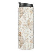 Crème Bruin Boho Boheems Thermosbeker (Geroteerd rechts)