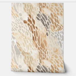 Crème Bruin Dierenprint Behang