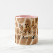 Crème Bruin Giraffe Print Mok (Midden)