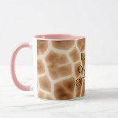 Crème Bruin Giraffe Print Mok (Links)