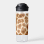 Crème Bruin Giraffe Print Waterfles (Achterkant)
