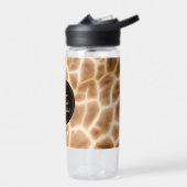 Crème Bruin Giraffe Print Waterfles (Links)