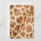 Crème Bruin Giraffe Safari Dier Vrijgezellenfeest Kaart (Achterkant)