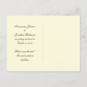 Crème Bruin Goud  Juwelen Save the Date Aankondigingskaart (Achterkant)