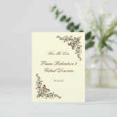 Crème Bruin Goud  Juwelen Save the Date Aankondigingskaart (Staand voorkant)