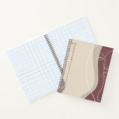 Crème Bruin Grijs Vrouw abstract Notitieboek (Binnen)