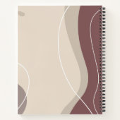 Crème Bruin Grijs Vrouw abstract Notitieboek (Achterkant)