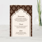 Crème Bruin Ikat Fotocollage Indische bruiloft (Achterkant)